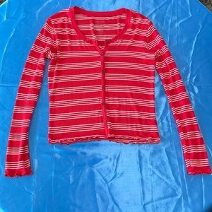 Horizontal Striped Red Shirt
